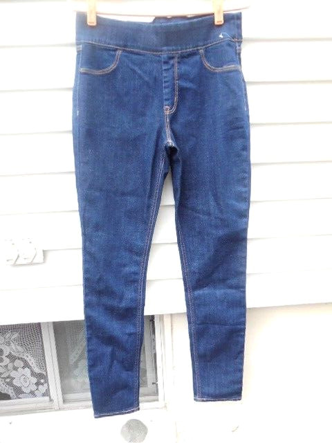 Old Navy Rockstar Womens 10 Skinny Jeans Dark Blue Jeans Mid Rise Ladies 29x28