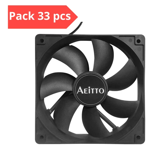 Lot de 33 Ventilateur PC 120mm 1200 RPM Tour Minute Refroidissement Rig Mining