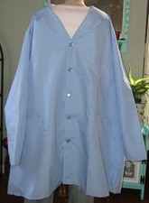 Best Medical L/S Men Lab Coat Button 3 Pocket 42" Length Size 6X/7X Lt Blue