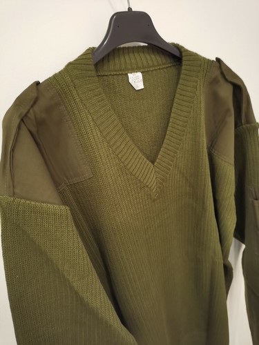 MAGLIONE ESERCITO ITALIANO COMMANDO JUMPER PULLOVER IN LANA SCOLLO A V TAGLIA XL - Imagen 6 de 10
