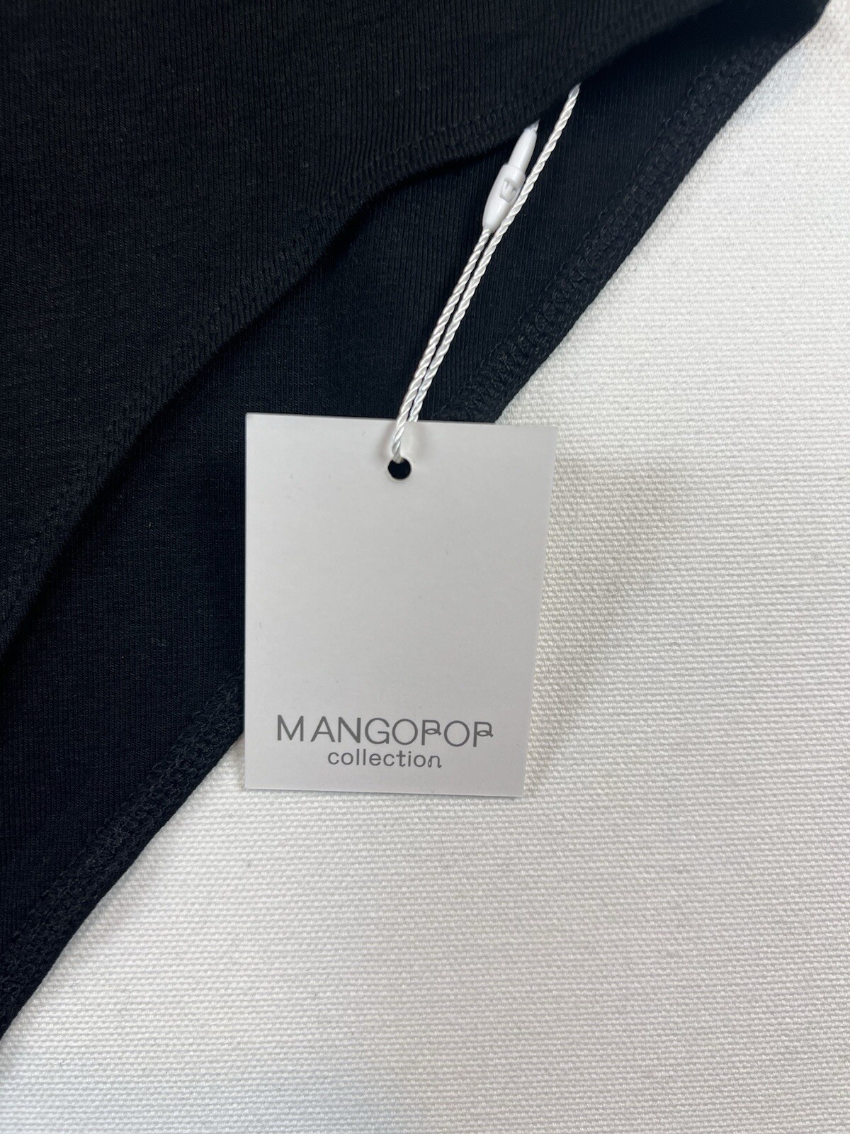 NEW Mango Pop Mock Neck Long Sleeve Bodysuit Size Small Black Cut Out Chest thumbnail 3