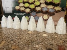 Heroscape Terrain - Clear/White Single Glacier Outcrop Lot of 8 Custom 
