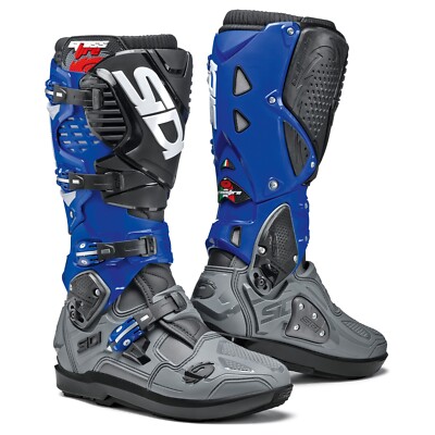 Sidi Crossfire 3 SRS Off-Road MX Motocross Boots Grey/Blue/Black EU 44 / US 10
