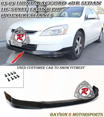 Fits 03-05 Honda Accord 4dr Sedan HF-Style Front Lip (Urethane)