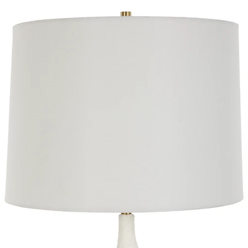 Curvy Textured Chalk White Slim Table Lamp 36 in Buffet Plaster Texture Crystal - Picture 5 of 7