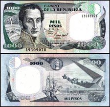 Colombia 1000 Pesos, 1995, P-438a.4, UNC