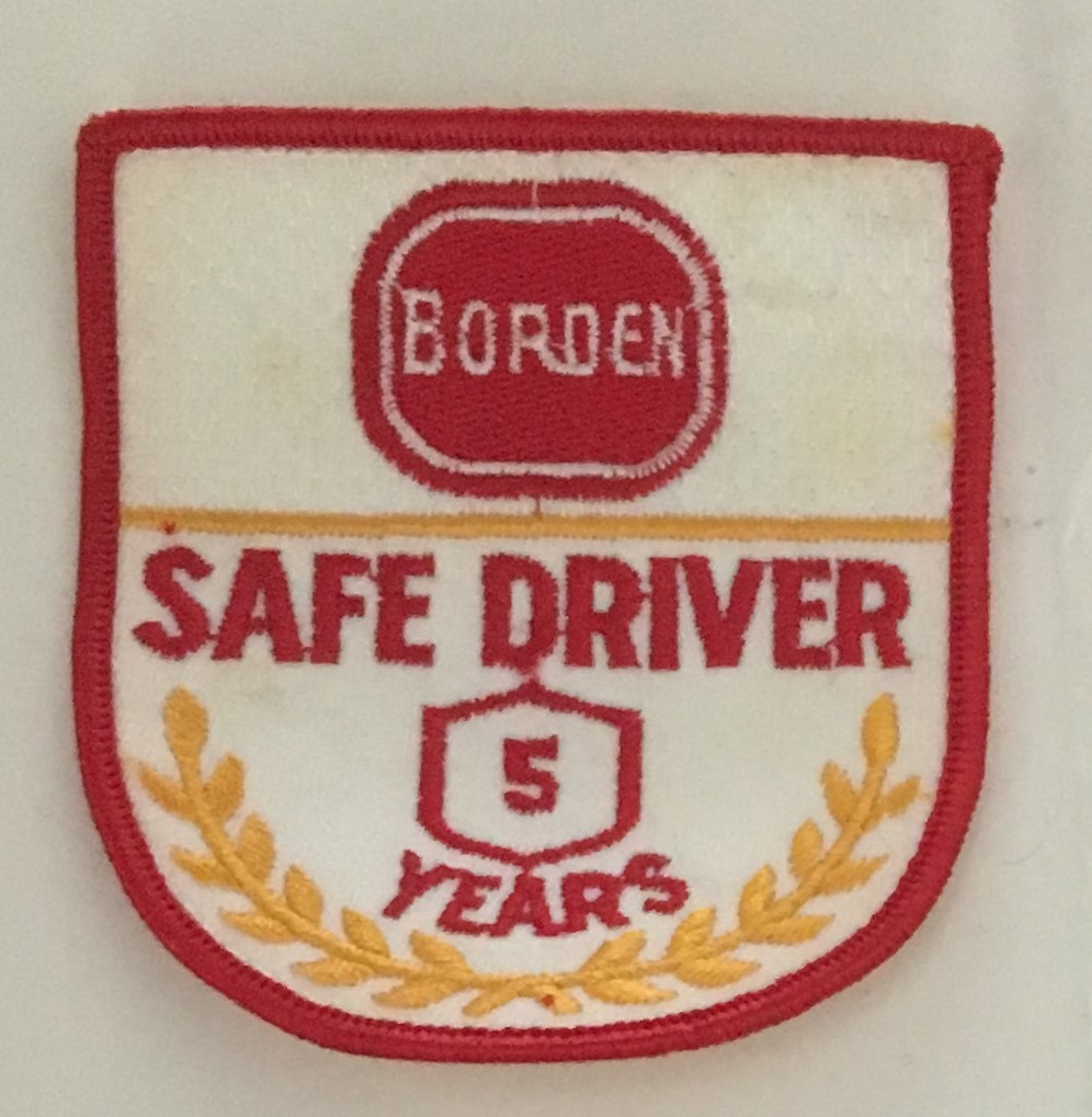 Borden Safe driver 5 years employee/driver patch 31/2 X 3 3370 eBay