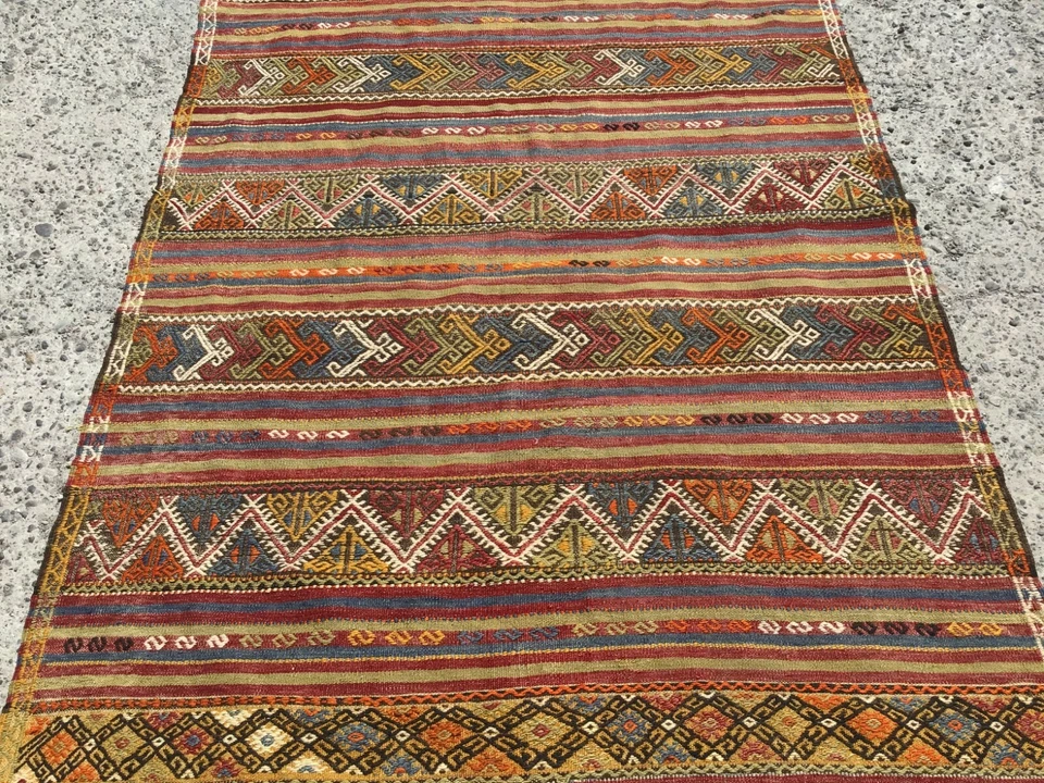 Alfombras Kilim grandes 6x9 - Alfombras para salón alfombras amarillas medianas Foto 3 de 4