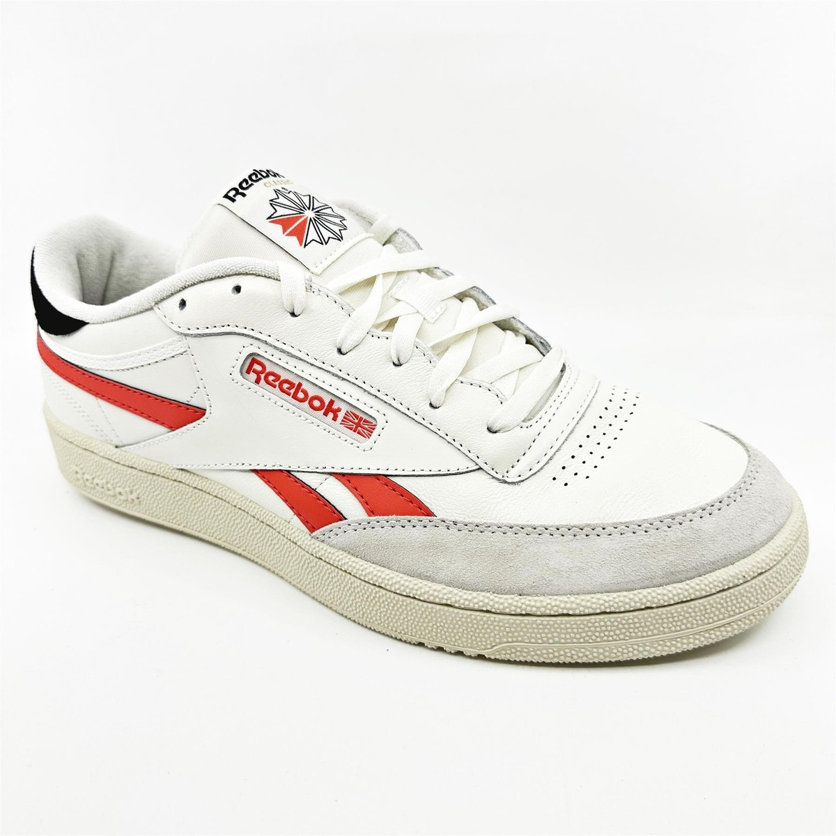 Reebok Club C Revenge Chalk Semi Orange Flare Mens Size 13