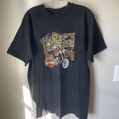 Vintage 2007 HARLEY DAVIDSON Black Bear Newmarket England T-Shirt Size Large