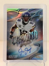 2025 Topps Chrome Football Justin Jefferson On Card Auto  /50 Chromograph SSP!!!