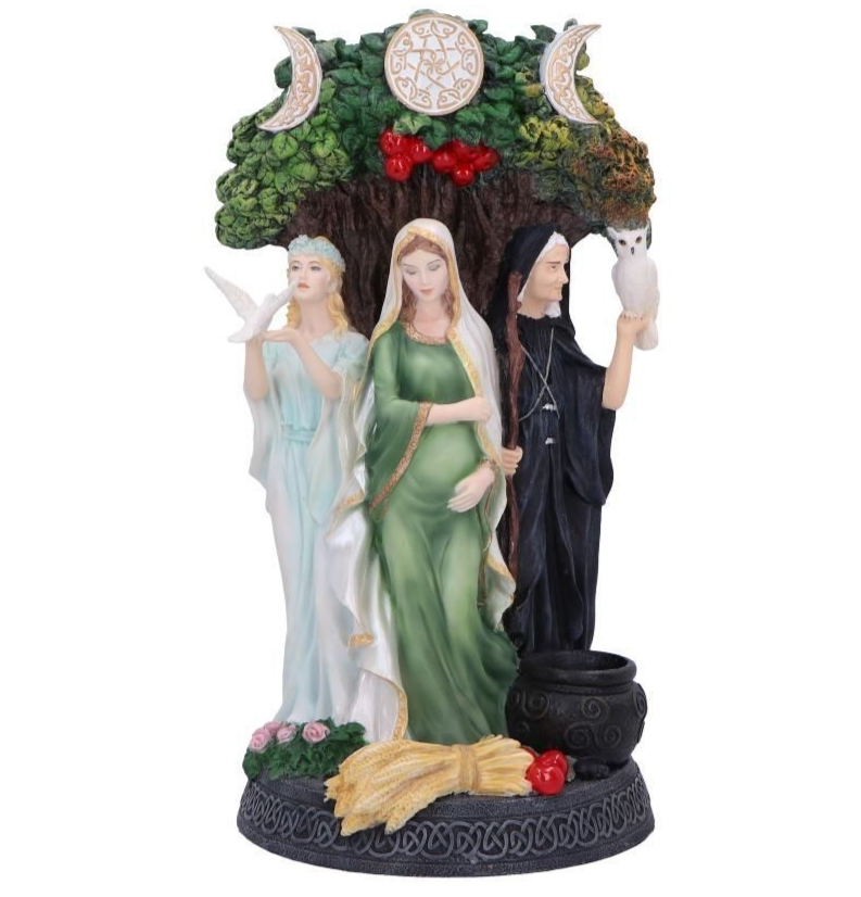 Nemesis Now Maiden Mother Crone Triple Moon (Painted) Figurine Ornament 26cm