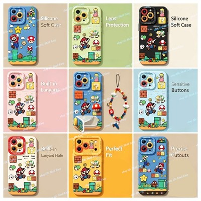 Mario Blocks Phone Case Fun Building Block Cover for iPhone 17 16 15 14 Pro Max