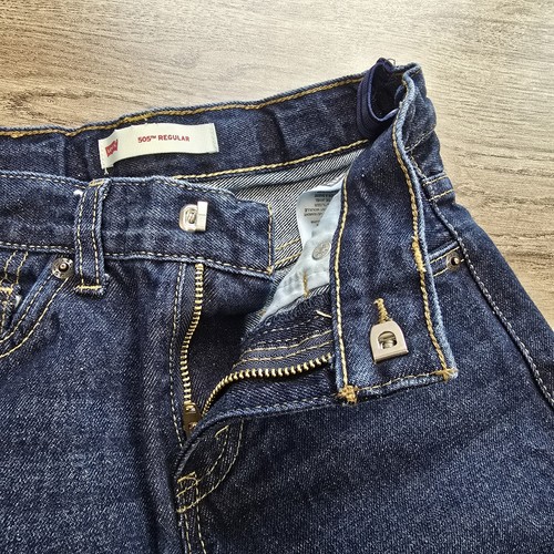 Levi's 505 Regular Blue Jean Denim Shorts Boys Size 6 Adjustable Waist 8" Inseam - Picture 5 of 9