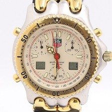 Tag Heuer CG1123-0 QZ Chronograph Ivory Dial Mens Wristwatch Professional