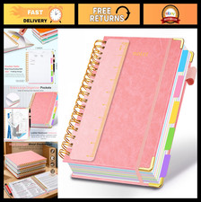 8"x10" Hardcover Spiral Notebook with Tabs, 300 Pages, 5 Subjects, College Ruled
