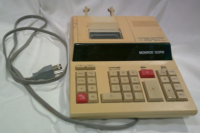 Monroe Calculator 122PD 12Digit Print & Display Professional. Defective. Vintage