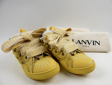 Lanvin Curb Zigzag Low-Top Sneakers YELLOW Designer Casual Tennis Shoes EUR 42