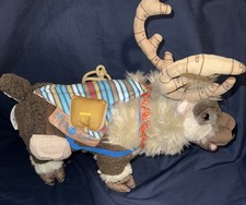 Disney Frozen Sven Reindeer Plush 16 Stuffed Animal w/ Saddle Blanket