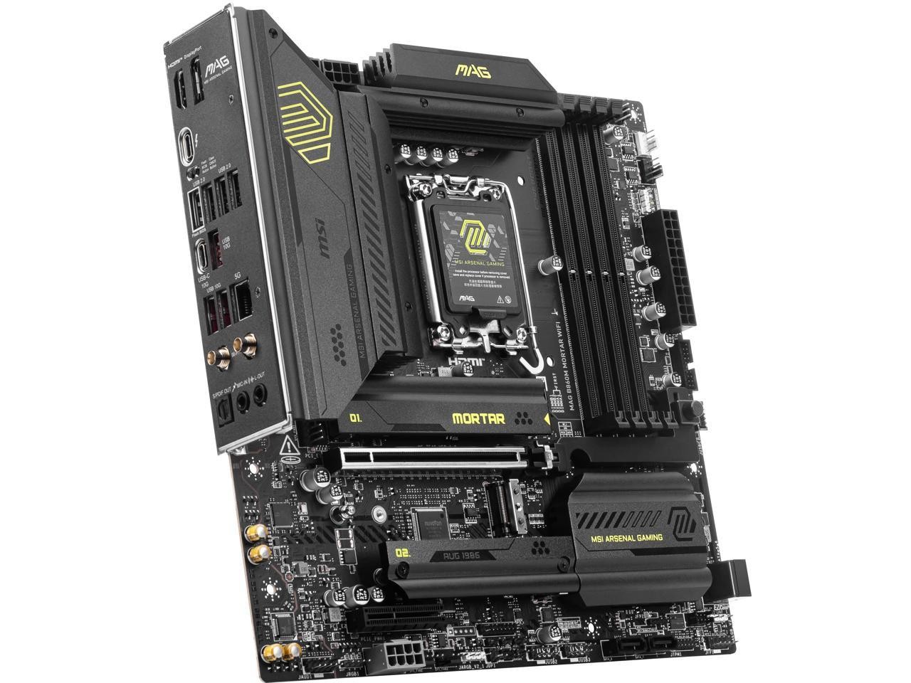 MSI MAG B860M MORTAR WIFI LGA 1851 Intel B860 SATA 6Gb/s DDR5 CI-E x16 slot  M.2