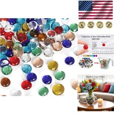 Artistic 1LB Mixed Glass Marbles - Perfect for Floral Arrangements Crafts
