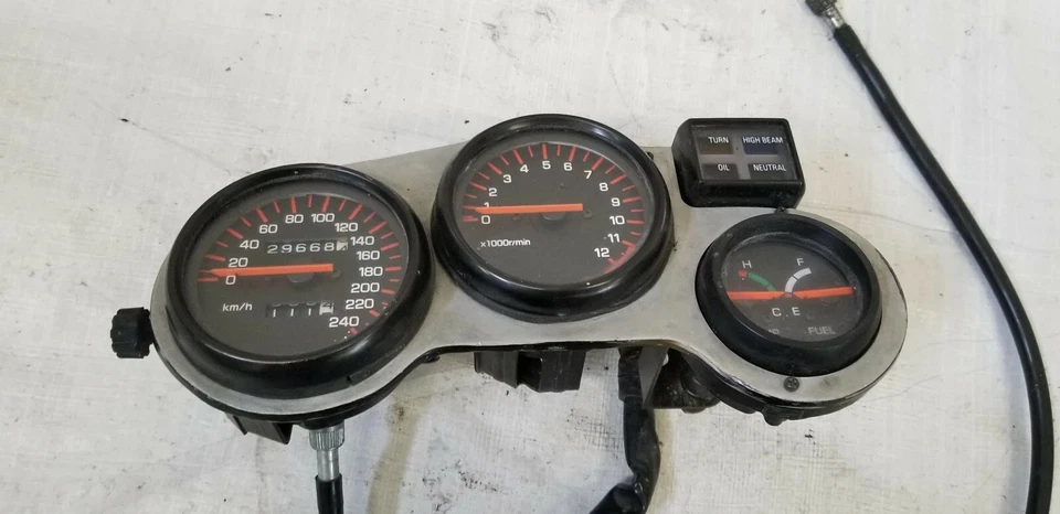 Yamaha FZ 750 3KT Tachometer mit Tachowelle, Drehzahlmesser, Tankanzeige Cockpit - Bild 4 von 4