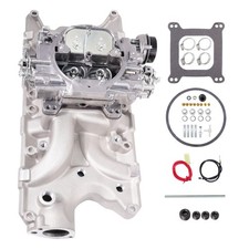 Alum Intake Manifold & 4 Barrel Carburetor For Ford Small Block Windsor 289 302