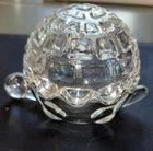 VINTAGE Anchor Hocking Clear Glass Turtle Trinket Dish Made In USA 3”x4.5”