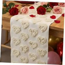 Valentine's Day Table Runner Heart Tabletop Soft Runner 13 x 72 Inch Heart
