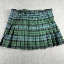Sport Kilt Utility Kilt Mens Large Green Plaid Pleated Adjustable Waist USA