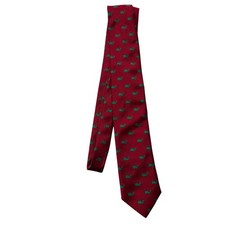 Vineyard Vines Marthas Vineyard Tie 100 Silk Red Green Whale Hand Made In USA