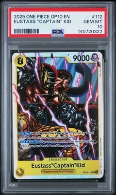 ‼️ワンピースカードEUSTASS 'CAPTAIN' KID PSA10 2025 One Piece OP10 Eustass Captain Kid PSA 10 GEM #112 SUPER RARE