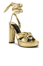 TONY BIANCO Women's Genuine Leather Heels NEW Size 7 Gold Lomax Platform