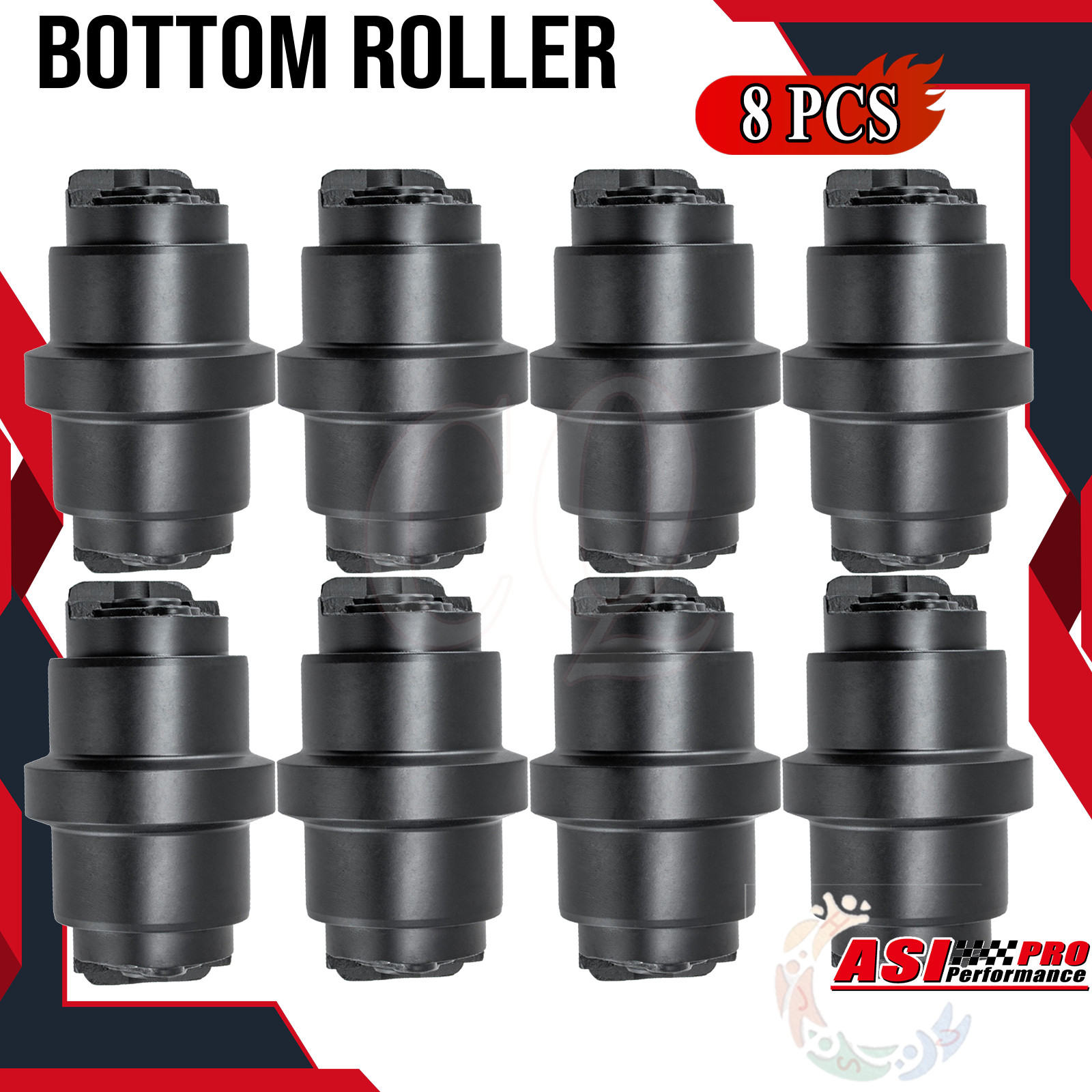 8 PCS Track Roller Bottom Rollers Fits John Deere  35D Excavator Undercarriage