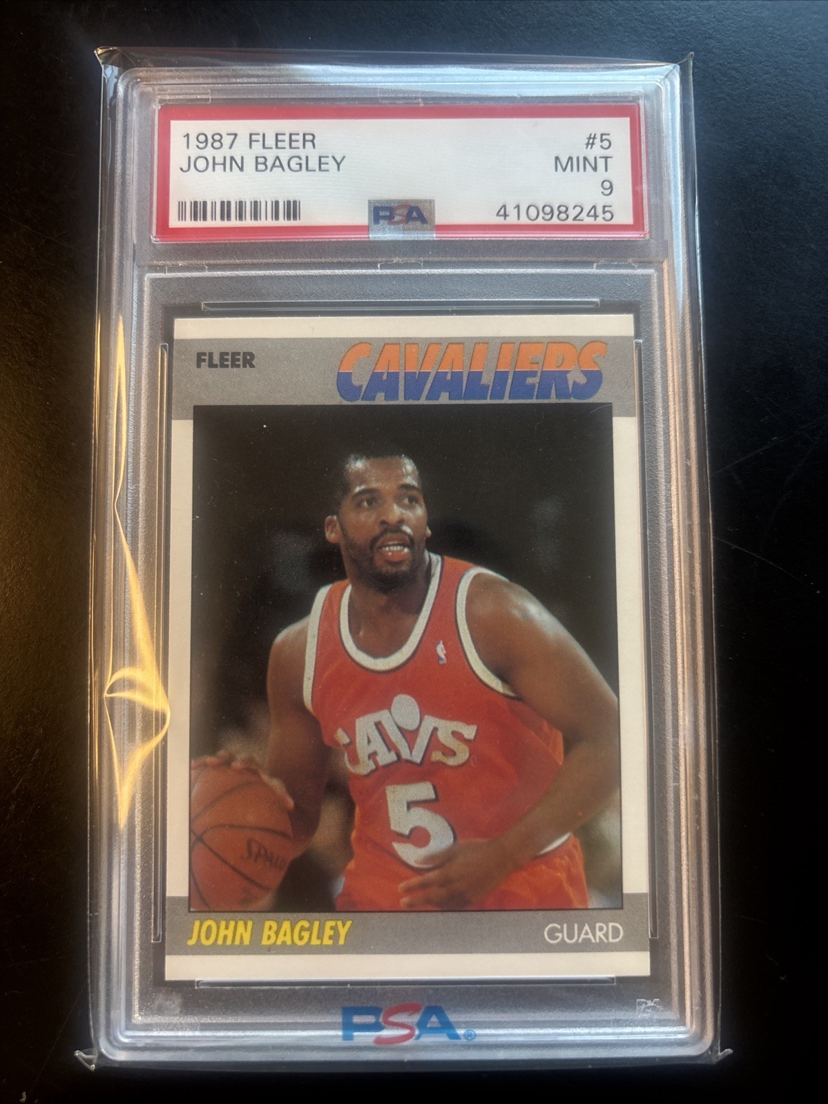John Bagley Card 1987-88 Fleer #5 PSA 9 Rare High Grade!