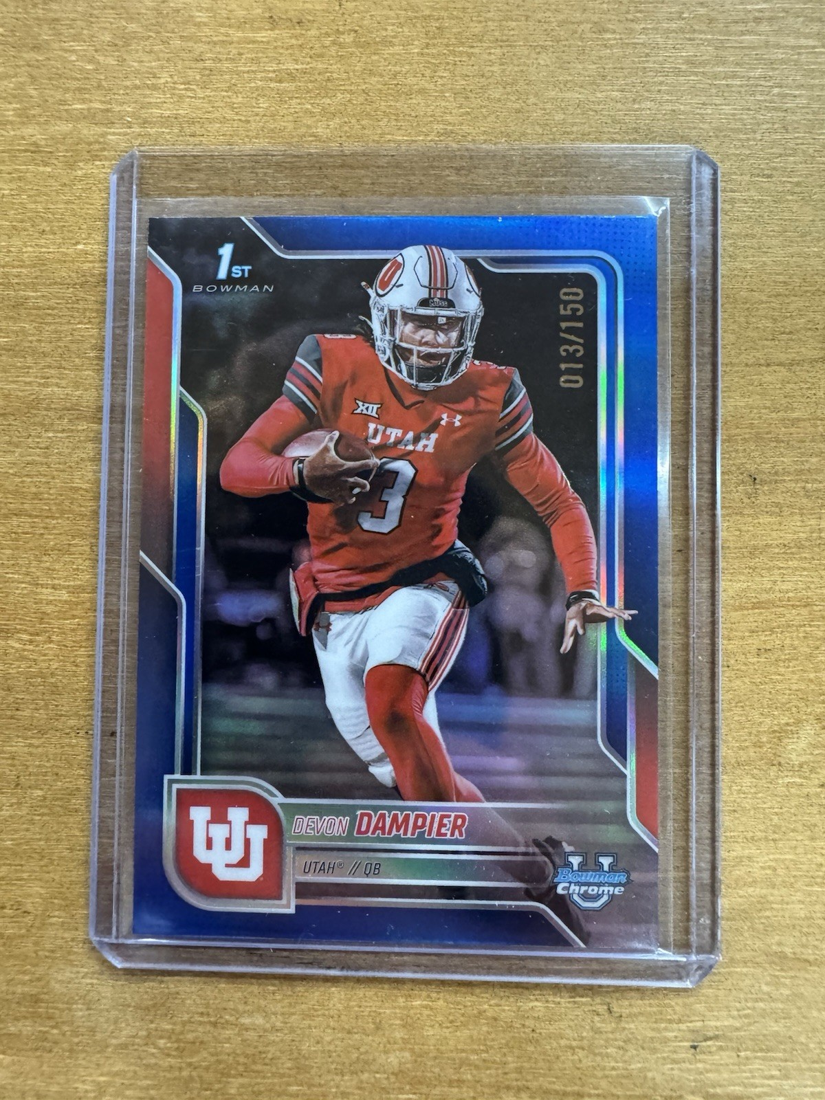 2025 Bowman U Chrome Devon Dampier 1st Bowman Blue Refractor #/150