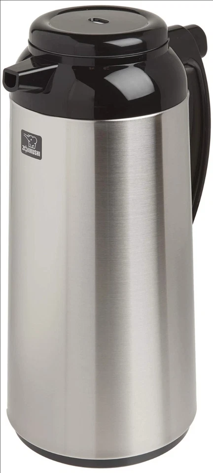 Jarra térmica Zojirushi AFFB-19SAXA 1,85 L vidrio al vacío de acero inoxidable cepillado 64 oz Foto 2 de 3