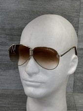 VTG Ferrari Folding Aviator Sunglasses Gold Tone Amber Lenses 80s