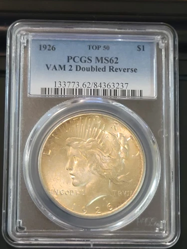 1926-P Peace Dollar VAM 2 Doubled Reverse PCGS MS-62