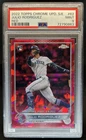 2022 Topps Chrome Update Sapphire Julio Rodriguez RC Red #/5 Mariners PSA 9