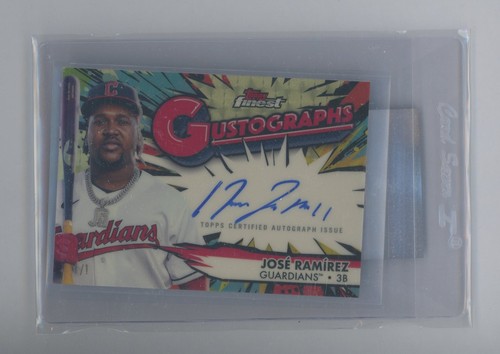 2025 Topps Finest Gustographs Superfractor Jose Ramirez Guardians AUTO 1/1