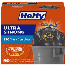 Hefty Ultra Strong Draw String 33 Gal. Trash Bags 50-Count 