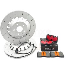 PER AUDI RS3 8P 2011-2012 DISCHI FRENO ANTERIORI PASTIGLIE SENSORI 370mm