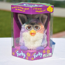 Vintage 1999 Furby Pastel Rainbow Model 70-800 New Open Box WORKS, WATCH VIDEO