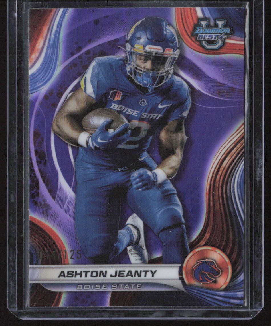 2024 Bowman University Best #85 Ashton Jeanty /125 Purple Refractor