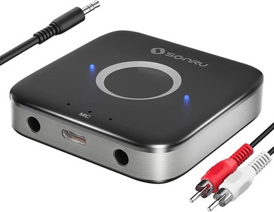 SONRU Bluetooth Empfänger Dual AUX Ausgang 3,5 mm RCA Kabel