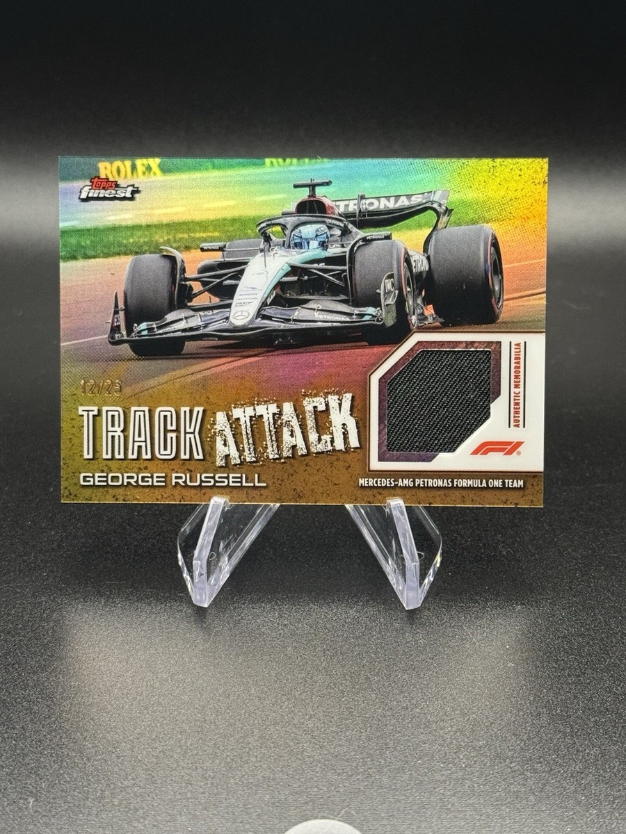 2024 Topps Finest Formula 1 F1 George Russell /25 Relic Track Attack  #TAR-RUS