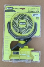 New Ryobi PCF02 ONE+ 18V Volt Cordless 4" Clamp/Clip Fan (Tool Only)