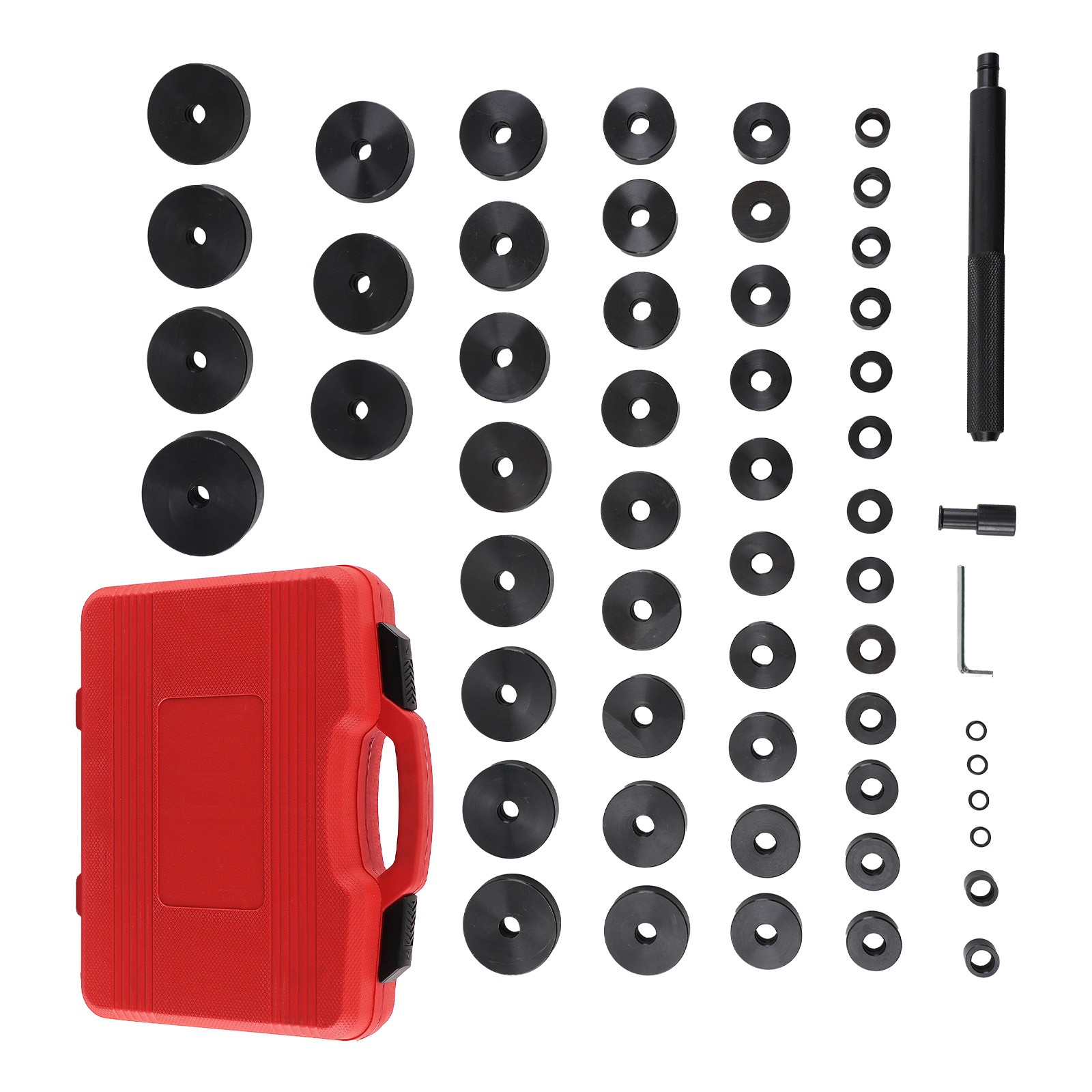 52pcs Bushing Seal Driver Bush Bearing Press Tool Kit Remover Puller Kit 74mm