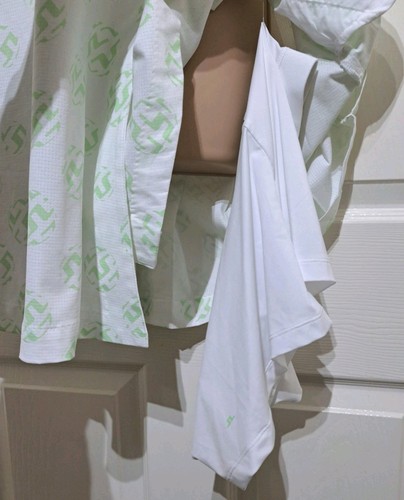 J.Lindeberg Katherine Golf Dress S White Green Logo Print Women's Polo Dress NWT - Picture 15 of 24